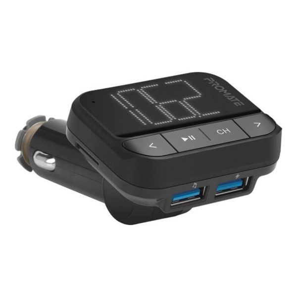 In-Car FM Transmitter with Dual USB Ports