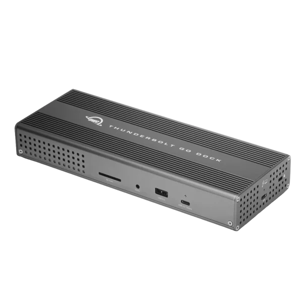 Thunderbolt Go Dock The first full-featured Thunderbolt dock with a built-in power supply. Go anywhere + connect more than bus-powered docks!